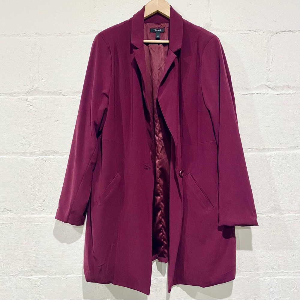 Torrid Plus Size Plum Blazer - 2X